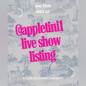 Unlisted Live Show Listing - APPLETINI1..UNLISTED ITEMS